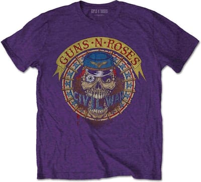 Guns N' Roses - Skull Circle Heren T-shirt - L - Paars