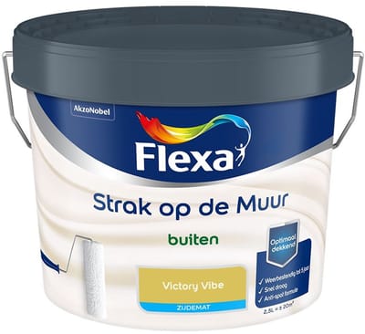 Flexa - Strak Op De Muur Buiten Zijdemat - Victory Vibe - Mengverf - 2,5 L