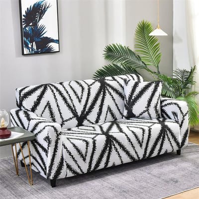 Geruite print stretch bankhoezen elastische spandex bankhoezen voor woonkamer hoekbank hoes woondecoratie 2pcs pillow covers