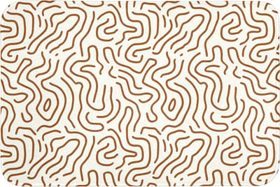 Badmat 90x60 cm - Antislip - Minimalistisch - Patroon - Terracotta - Badmatten voor badkamer - Badkamermat - Douchemat - Badkamer mat