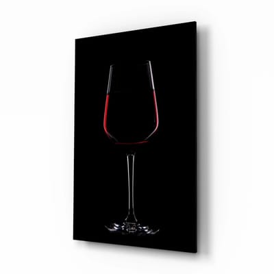 Glasschilderij – Wijn – Luxe Wanddecoratie voor Woonkamer - Keuken of Eetkamer - 110x70x0.4 cm