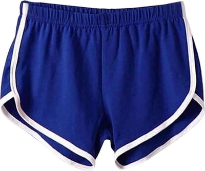 Stijlvolle Dames Sport Broekje / Short | Hardloop / Fitness Broek | Blauw - S