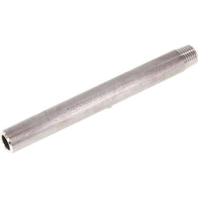 R 1/4'' Buitendraad x 13.5mm RVS Pijpnippel met Las uiteinde 20 Bar DIN 2982 - 120mm