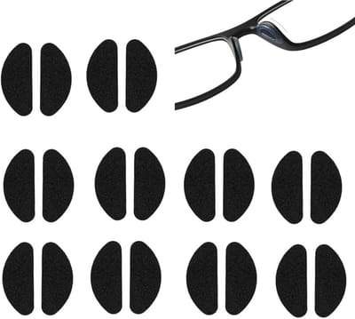 Dailygoods- Neuspads Siliconen - 20 Stuks - Zelfklevend - Antislip - Zachte Brillenpads - Voor Bril/Zonnebril - 19 x 8 x 1 mm