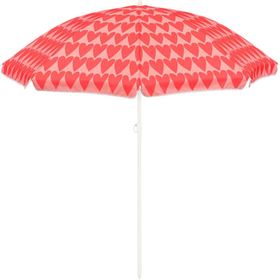 Mica Decorations Heart Strandparasol - H180 x Ø160 cm - Roze