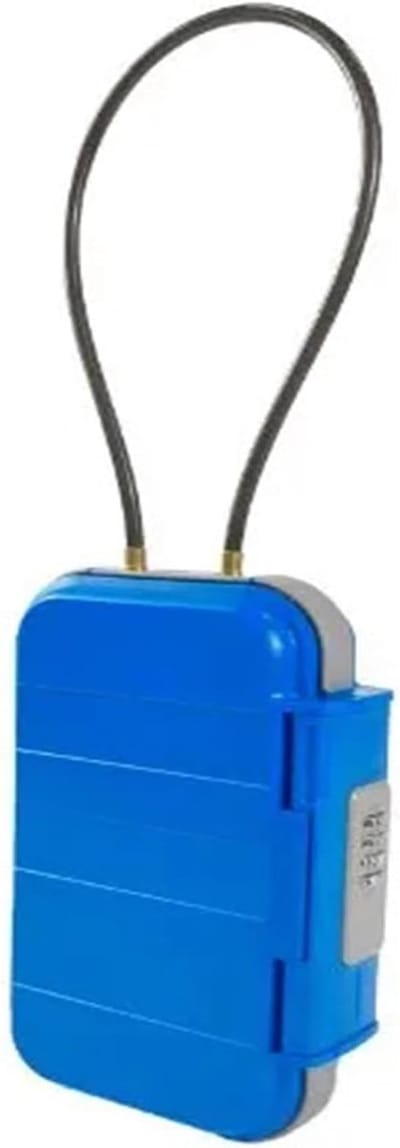 Draagbare Kluis - Opbergdoos Combinatieslot - Buitenactiviteiten Beschermen - Water- en Stofdicht - 4-Cijferig Slot - Blauw