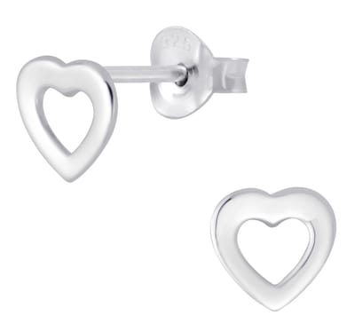 Joy|S - Zilveren hartje oorbellen - 6 mm