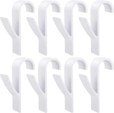 Dailygoods- Radiatorhaken 8 Stuks - Sterke Haken - Handdoekhouder - Ruimtebesparend - Duurzaam ABS-Kunststof - Eenvoudig te Bevestigen - Wandhaken