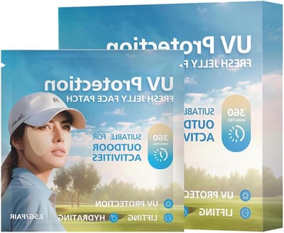 Sunscreen Eye Patch – UV Protection Stickers 5 Pair Pack | Waterproof Sun Block Eye Patches – Comfortable Sweatproof Sun Stickers For Outdoor Sports Golf Running And Travel Use