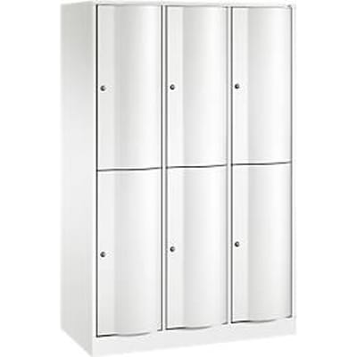 C+P Garderobekast Resisto, 3 vakken, 6 vakken, B 1148 x D 540 x H 1950 mm, verkeerswit
