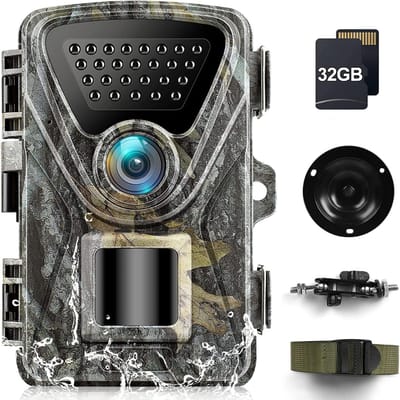DailySupplies® Wildcamera met Nachtzicht - Buitencamera voor Buiten - Waterdicht - Wifi - 4K -Legergroen