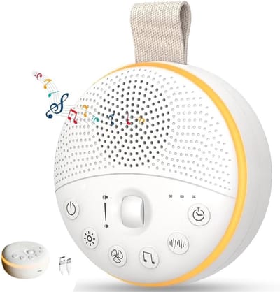 Geluidsmachine Baby - Witte Ruis - Rustgevende Slaap - 21 Rustgevende Geluiden - 9.5 cm Breed - Wit