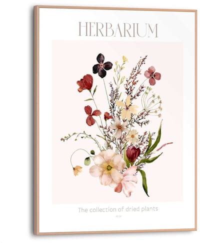 Schilderij Herbarium - 40 x 30 - Hout - REINDERS