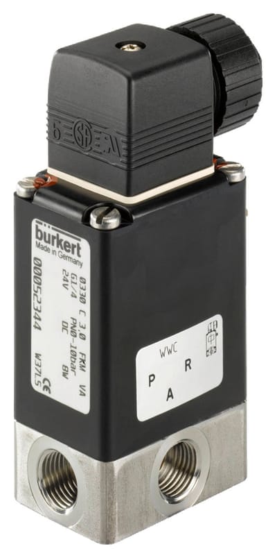 Magneetventiel 3/2-Weg G1/4'' Mixen RVS EPDM 0-6bar/87psi 24VDC 0330 41037