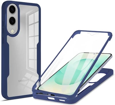 Hoesje geschikt voor Samsung Galaxy S25 Edge - Techsuit ColorVerse 360 Case met Screenprotector - Blauw