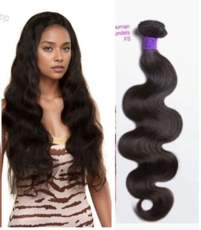 Frazimashop- Braziliaans Golvend Haar – Virgin Echt Haar Bundels voor Haarverlenging- 30 inch- 75 cm. 1 stuk- Natuurlijk kleur