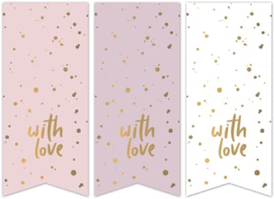 9x Sticker vaantje With Love Summer