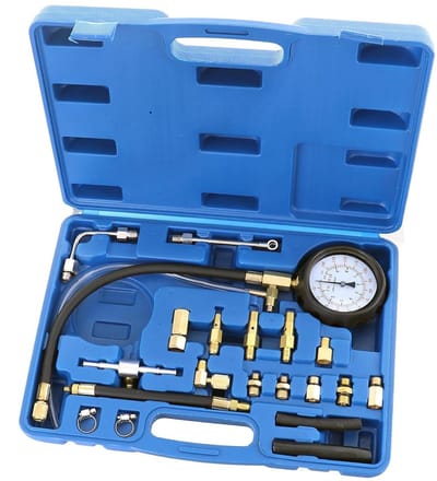 Benzine druk tester - Injectie systeem hulpmiddel - Motoren controleren - Snelkoppelingssysteem - 0-10 bar - Zwart