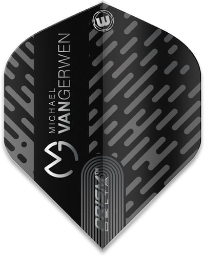 Winmau Michael van Gerwen Prism Delta Black/Grey V2 - Dart Flights