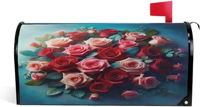 Brievenbus Decoratie - Brievenbus Covers - Tuin Aankleden - Magnetische Bevestiging - Grote Maat - Rood Roze