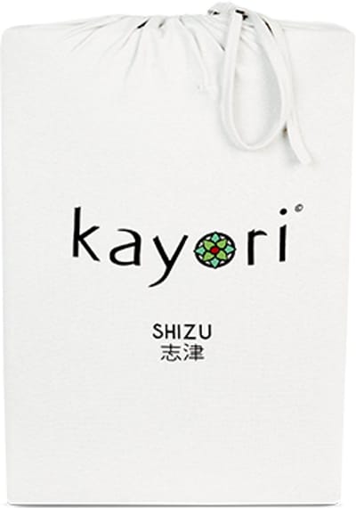 Kayori Shizu Hoeslaken Jersey Stretch - 90-100x200-220cm - Matrasdikte 35cm - Rondom Elastiek - Biologisch Katoen - Strijkvrij - Offwhite