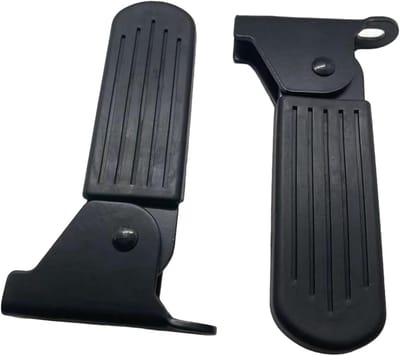 Voetsteun Fiets - Extra Pedalen - Comfortabel Fietsen - Opvouwbaar Ontwerp - 12 cm - Zwart
