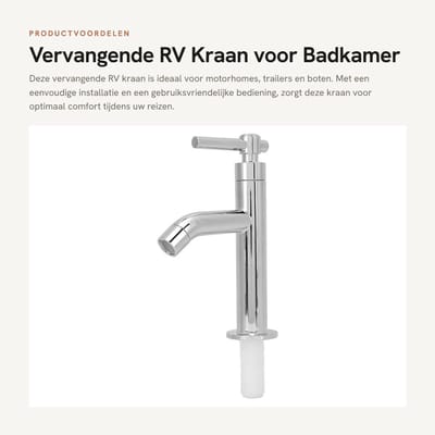 Dailygoods - Vervangende RV Kraan voor Badkamer en Keuken