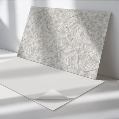 Wallfluent Vinyl Wandpaneel - Betonachtige textuur Wandpaneel PVC - 120 cm x 60 cm - Grijs Vinyl Wandpaneel - Set van 1 - Rechthoekig Wandbekleding Vinyl - Texturen Wandpaneel - Zelfklevend Wandpaneel - Wandpaneel Keuken en Badkamer