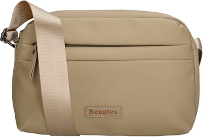 Beagles Nara Schoudertas Dames - Crossbodytas met verstelbare schouderband - Tas van Nylon en Polyester met ritssluiting - Taupe