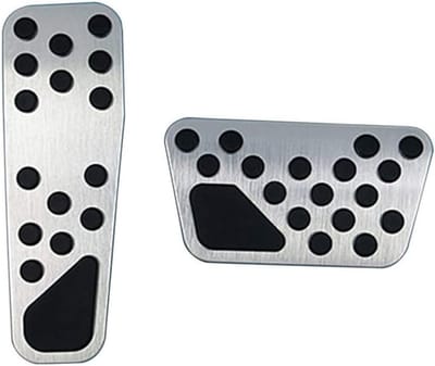 Set van 2 Air Pedal Pads voor Auto - Rem- en Versnellingspedaal, Aluminium Antislip Rubber, Eenvoudige Montage zonder Boren