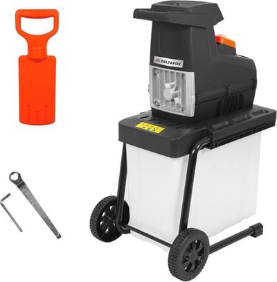 Krachtige elektrische rolhakselaar met 60 liter opvangbak - 2800W motor - ideale tuinhakselaar voor takken tot 44 mm