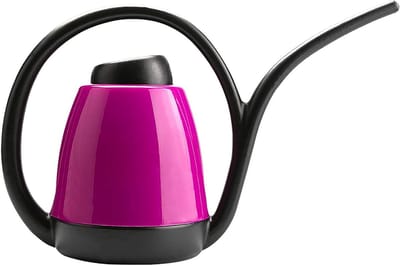 Plastic gieter 1,2L (44 oz) Indoor Lichtgewicht lange mond waterkoker indoor gieter gebruikt voor tuinplanten potsproeibakken, rose rood