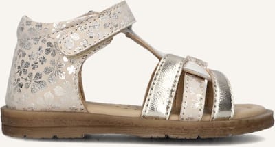 Ton & Ton Unisex Platte sandalen - Ylva - Beige - Leer - Platte zool - Maat 22