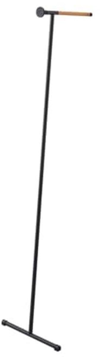 Leunende Stoomstrijkhanger - Zwart - Staal en Hout - 38,5 x 47 x 162 cm