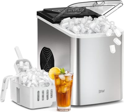 IJsblokjesmachine - Snelle ijsmaker - Drankjes Koelen - Zelfreinigend - 15KG per dag - Zilver