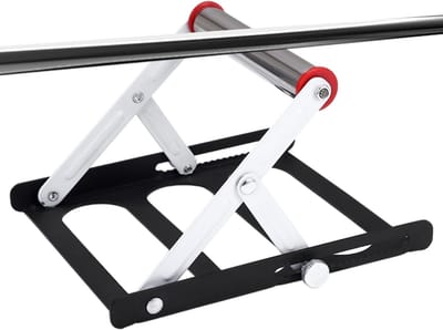 Snijgereedschap Standaard - Afkortzaag Accessoire - Precisie Werk - Opvouwbaar Frame - 21x20x4 cm - Zwart