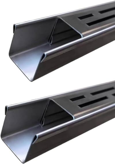 Afvoergoten Set - Roestvrij Staal - Water Beheer - Zware Belasting - 2 Stuks - Zilver