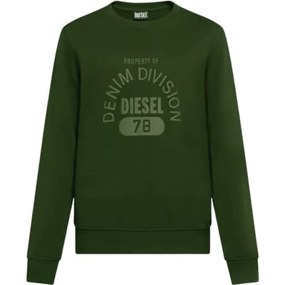Diesel Denim Division Logo Groene Sweatshirt