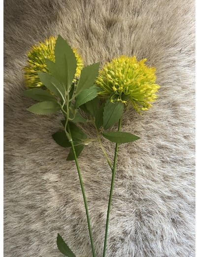 Paardenbloem - geel - zijden bloemen - 3 stelen - onderhoudsvrij - 61 cm - kunstbloemen