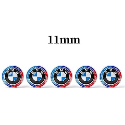 BMW Auto Afstandsbediening Sleutel Embleem Sticker Aluminium Sleutels Decoratie Decal Voor BMW M E46 E90 E60 F30 F10 E39 E36 F20 G30 G20 E87 E92 X1 X2 blauw