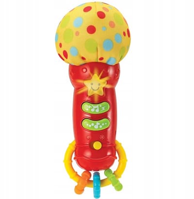 Smily Play - Speelgoedinstrument - Kleurrijk - Microfoonvorm - Met Muziek en Licht