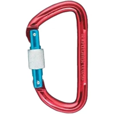 Kpe Holland Karabijnhaak - Aluminium - Met Schroefsluiting - 110x65mm - Rood