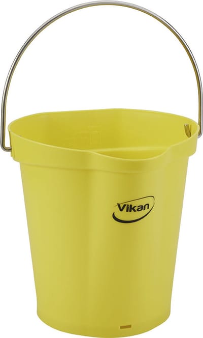 Vikan Emmer 56886 - 6 Liter - Geel - Stevige Emmer - Chemicaliën bestendig - Maximaal 100°C - Geschikt voor Voedselverwerking en Schoonmaakwerkzaamheden