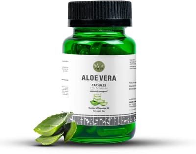 Vanan Aloe Vera Capsules 60 stuks – Natuurlijk Ayurvedisch Kruiden Capsules – Plantaardig, Vegan & Voedingssupplement