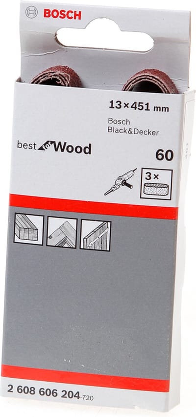 Bosch Slijpband 13x451mm K60 3 stuks