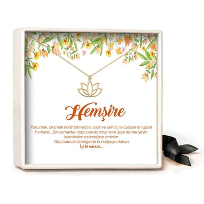 Pera Jewelry - 925 sterling zilveren Lotus ketting - Lotus Kolye – Hemşire - Collier - Ketting Dames - Ketting met Hanger