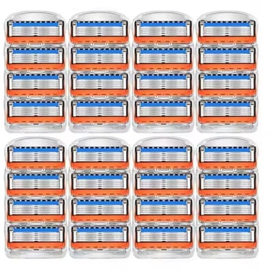 36-delige Scheermesjes Set – 6-laags Roestvrijstalen Vervangende Mesjes – Compatibel met Fusion 5, ProGlide en ProShield Series – Voor Mannen