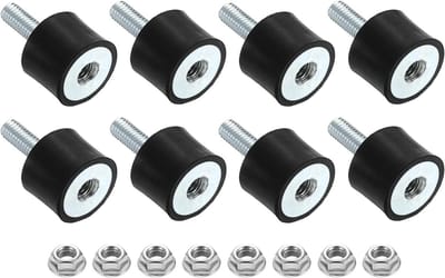 Rubberen Beugels - Trillingsdempers - Apparatuur Dempen - Compact en Stabiel - 8 Stuks M6 - Zwart