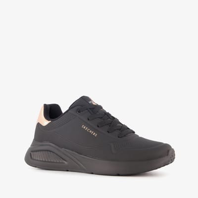 Skechers UNO LITE - SHIMMER ALONG Dames Sneakers - Zwart