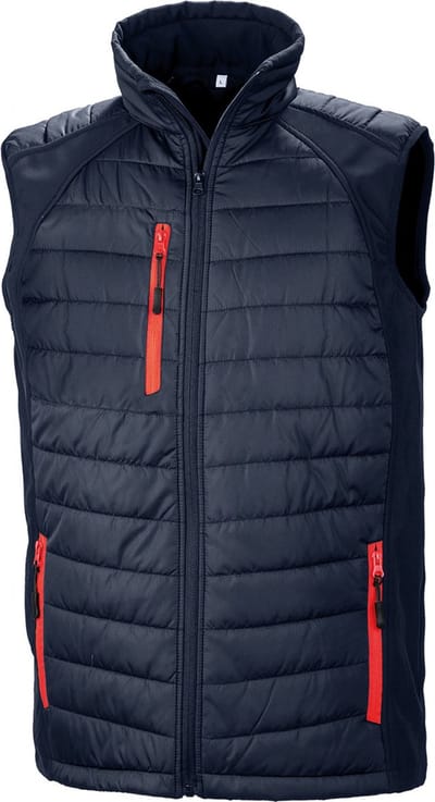 Result Black compass gewatteerde softshell bodywarmer R238X - NAVY / RED - L